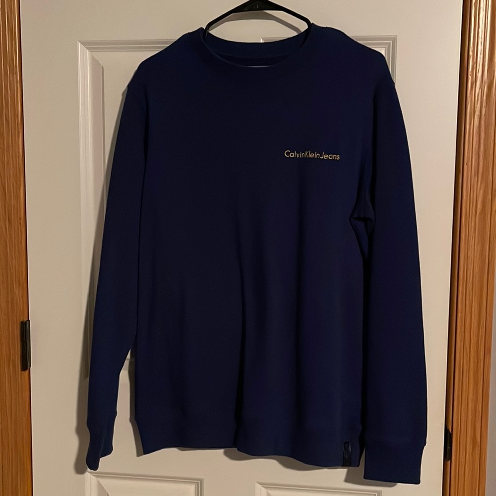 Men’s Calvin Klein Sweatshirt Navy Blue sz M